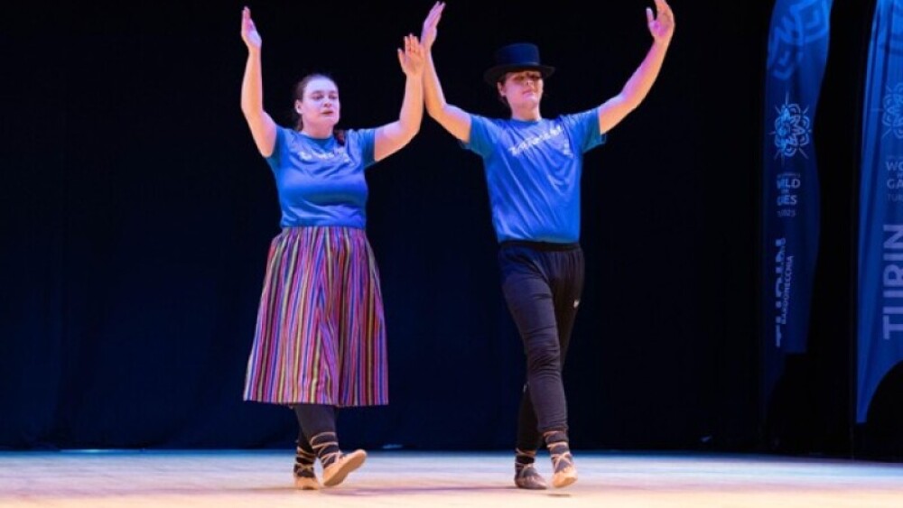 Helen and her Unified partner Marvin perform their routine during a training session. Photo by: Claire Behan.